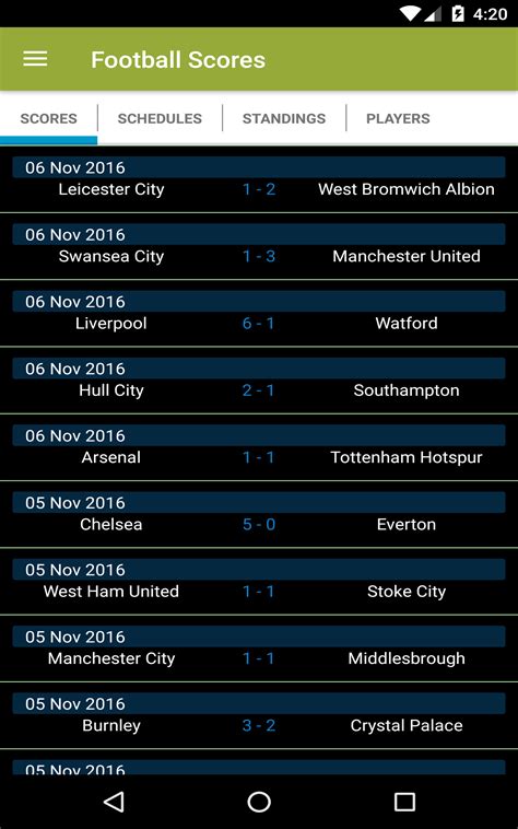 Soccer Live Scores .